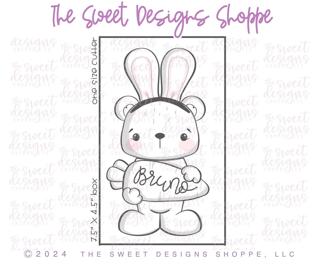 Cookie Cutters - BYO Bear with Bunny Ears and Carrot - Set of 2 - Cookie Cutters - The Sweet Designs Shoppe - TSDS - - ALL,Animal,Animals,Animals and Insects,bunny,Cookie Cutter,Easter,Easter / Spring,Mini Sets,Promocode,regular sets,set