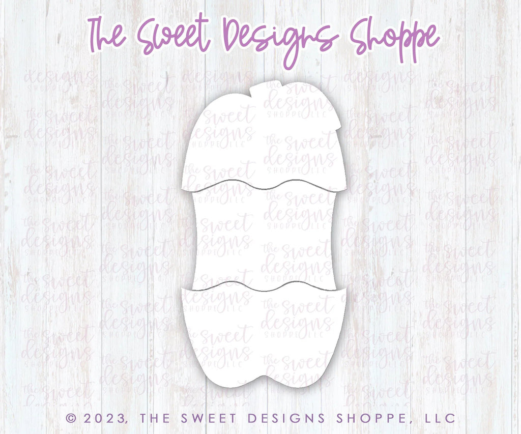 Cookie Cutters - BYO Bitten Apple Cookie Cutters Set - Set of 3 - Cookie Cutters - Sweet Designs Shoppe - Set of 3 - Assembled Size: (6-1/2" Tall x 3-1/2" Wide) - ALL, back to school, Cookie Cutter, Food, Food and Beverage, Food beverages, Plaque, Plaques, PLAQUES HANDLETTERING, Promocode, regular sets, School, School / Graduation, School Bus, school supplies, Set, sets, Teacher, Teacher Appreciation