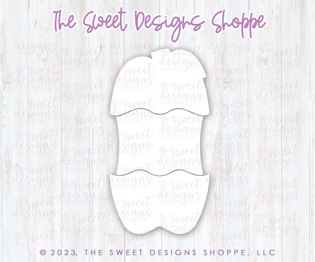 Cookie Cutters - BYO Bitten Apple Cookie Cutters Set - Set of 3 - Cookie Cutters - The Sweet Designs Shoppe - Set of 3 - Assembled Size: (6-1/2" Tall x 3-1/2" Wide) - ALL, back to school, Cookie Cutter, Food, Food and Beverage, Food beverages, Plaque, Plaques, PLAQUES HANDLETTERING, Promocode, regular sets, School, School / Graduation, School Bus, school supplies, Set, sets, Teacher, Teacher Appreciation