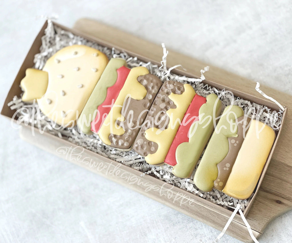 Cookie Cutters - BYO Burger for Daddy - Set of 3 - Cookie Cutters - The Sweet Designs Shoppe - TSDS - - 4th,4th July,4th of July,ALL,Cookie Cutter,dad,Father,father's day,Food,Food and Beverage,Food beverages,grandfather,Patriotic,Promocode,regular sets,Set,sets,STL,USA