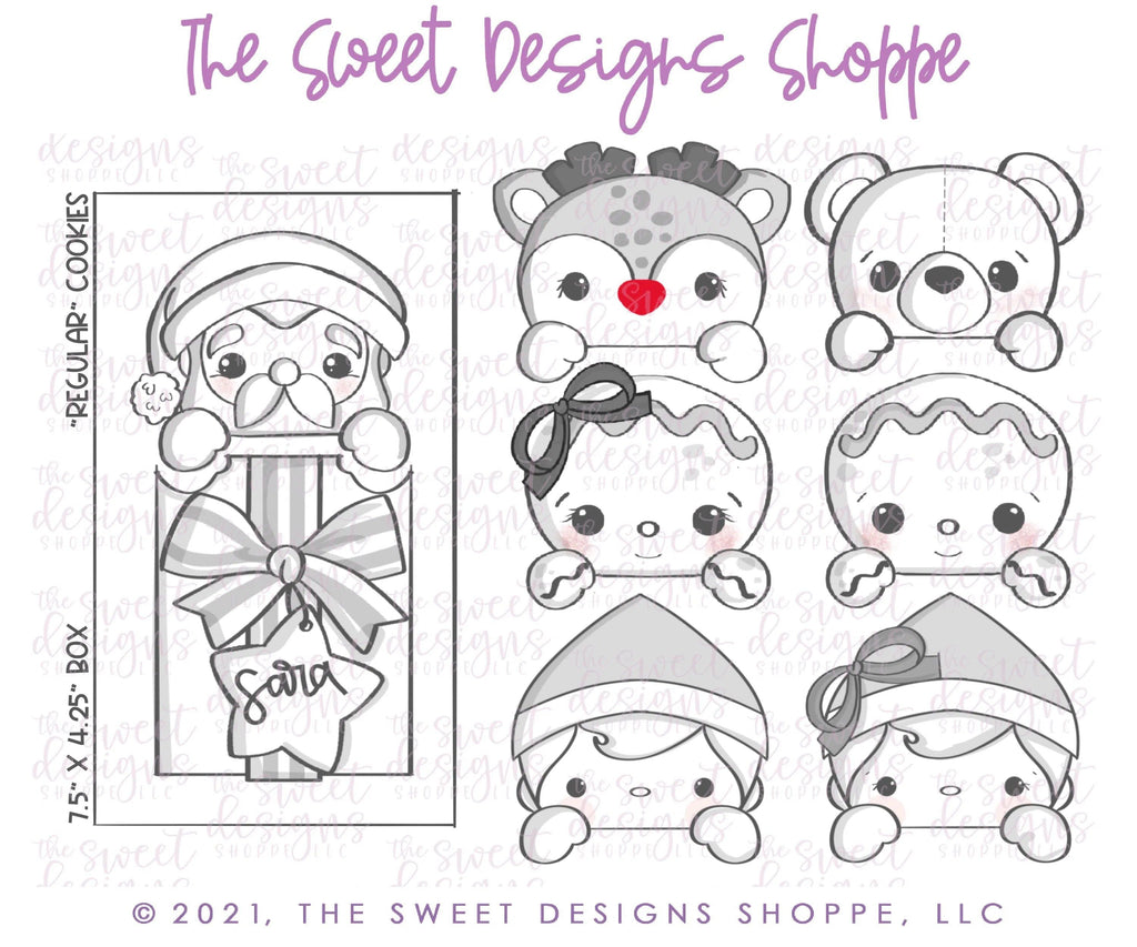 Cookie Cutters - BYO Christmas Characters Two Piece Set - Set of 11 - Cookie Cutter - The Sweet Designs Shoppe - TSDS - - ALL,Bear,Bear Two Piece Stocking Set,Bottom Coffee Paper Cup Cutter,Bottom Gift Cutter,Bottom Mug Cutter,Christmas,Christmas / Winter,Christmas Cookies,Coffeepapercup020,Cookie Cutter,Elf Boy & Elf Girl Two Piece Stocking Set,Gift016,Ginger bread,Gingerboy,Gingerboy Two Piece Stocking Set,Gingerbread,Gingergirl,Gingergirl Two Piece Stocking Set,mug,Mug023,mugs,Promocode,regular sets,Rudo