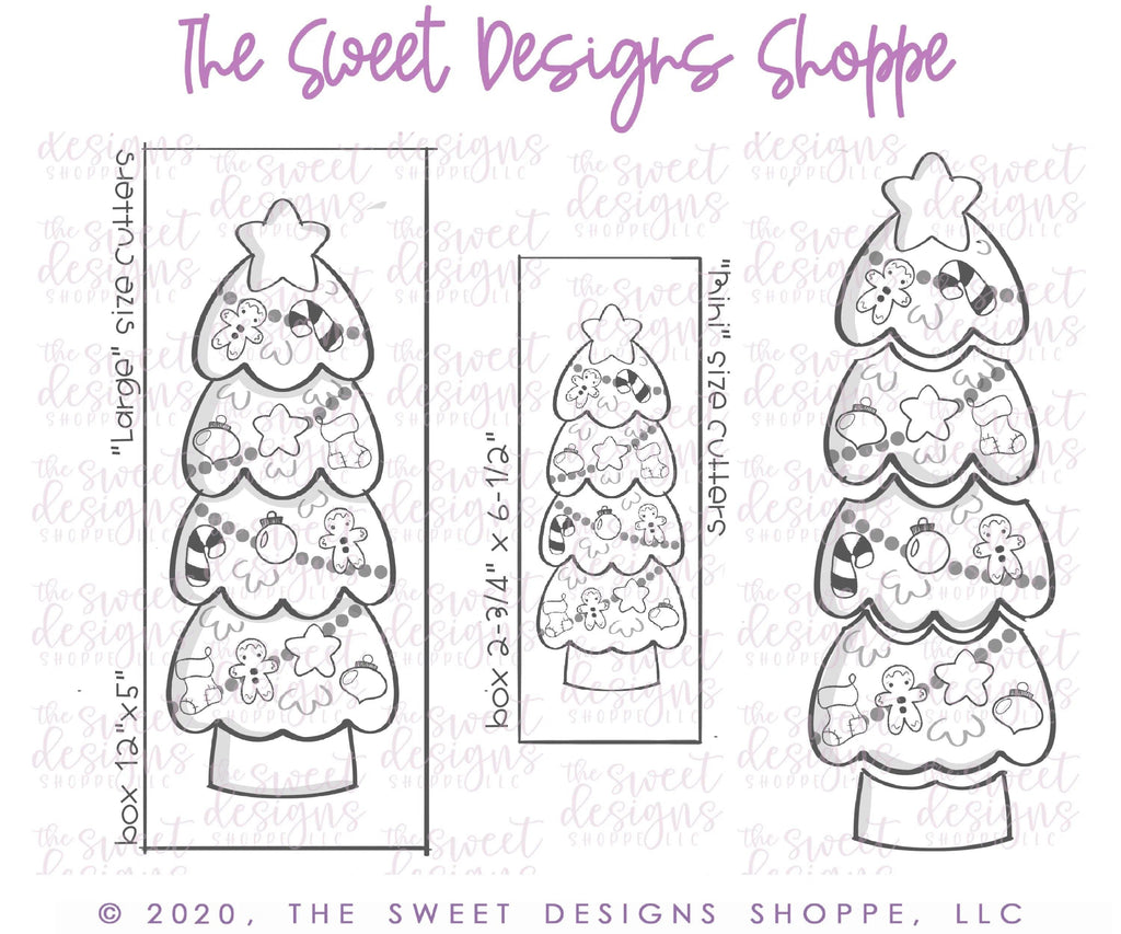 Cookie Cutters - BYO Christmas Tree Set - Cookie Cutters - The Sweet Designs Shoppe - TSDS - - ALL,Build your own,Christmas,Christmas / Winter,ChristmasTop15,Cookie Cutter,Promocode,regular sets,set,sets,STL
