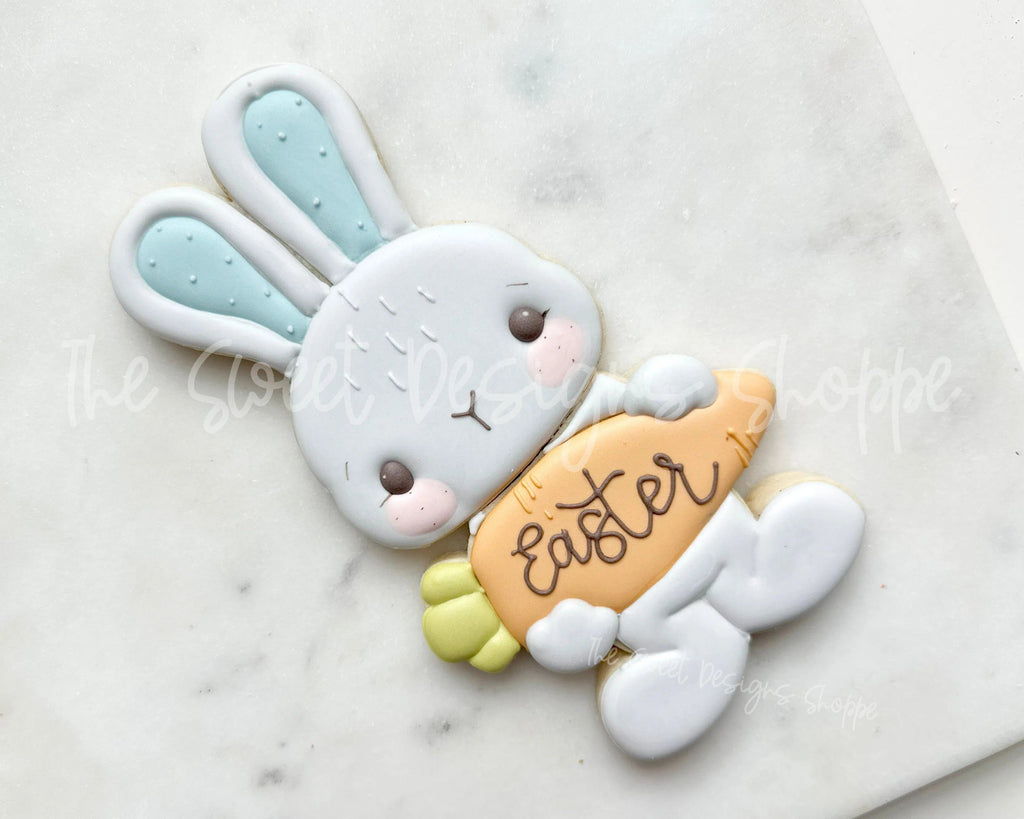 Cookie Cutters - BYO Cute Bunny with Carrot - Set of 2 - Cookie Cutters - The Sweet Designs Shoppe - TSDS - - ALL,Animal,Animals,Animals and Insects,bunny,Cookie Cutter,Easter,Easter / Spring,Mini Sets,Promocode,regular sets,set,STL