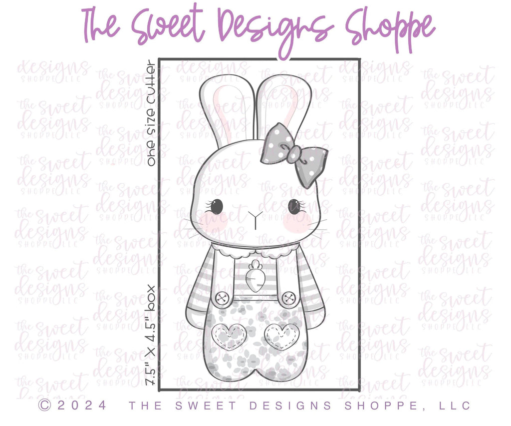 Cookie Cutters - BYO Cute Dressed Girl Bunny - Set of 2 - Cookie Cutters - The Sweet Designs Shoppe - TSDS - - ALL,Animal,Animals,Animals and Insects,bunny,Cookie Cutter,Easter,Easter / Spring,Mini Sets,Promocode,regular sets,set