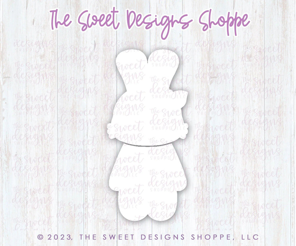 Cookie Cutters - BYO Cute Dressed Girl Bunny - Set of 2 - Cookie Cutters - The Sweet Designs Shoppe - TSDS - - ALL,Animal,Animals,Animals and Insects,bunny,Cookie Cutter,Easter,Easter / Spring,Mini Sets,Promocode,regular sets,set