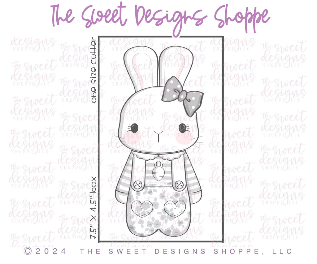 Cookie Cutters - BYO Cute Dressed Girl Bunny - Set of 2 - Cookie Cutters - The Sweet Designs Shoppe - - ALL, Animal, Animals, Animals and Insects, bunny, Cookie Cutter, Easter, Easter / Spring, Mini Sets, Promocode, regular sets, set