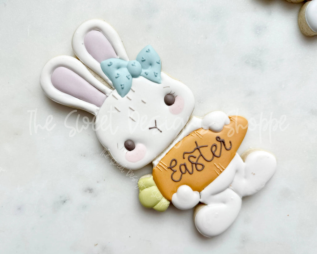 Cookie Cutters - BYO Cute Girl Bunny with Carrot - Set of 2 - Cookie Cutters - Sweet Designs Shoppe - - ALL, Animal, Animals, Animals and Insects, bunny, Cookie Cutter, Easter, Easter / Spring, Mini Sets, Promocode, regular sets, set