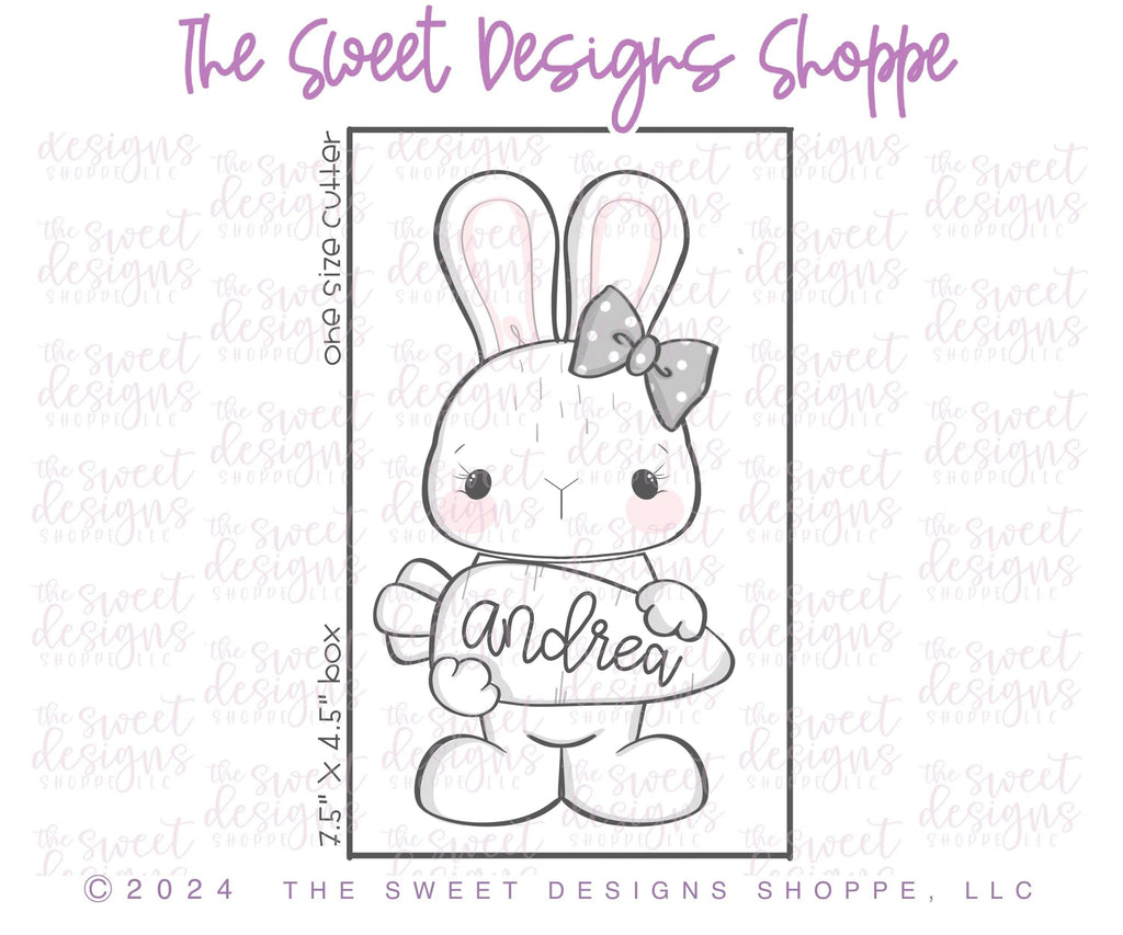 Cookie Cutters - BYO Cute Girl Bunny with Carrot - Set of 2 - Cookie Cutters - The Sweet Designs Shoppe - TSDS - - ALL,Animal,Animals,Animals and Insects,bunny,Cookie Cutter,Easter,Easter / Spring,Mini Sets,Promocode,regular sets,set