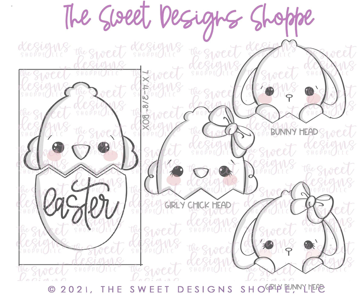 Cookie Cutters - BYO Easter Bunny Eggs and Chick Eggs Set - Cookie Cutters - The Sweet Designs Shoppe - TSDS - - ALL,Animal,Animals,Animals and Insects,Build your own,Cookie Cutter,Easter,Easter / Spring,Promocode,regular sets,set,sets