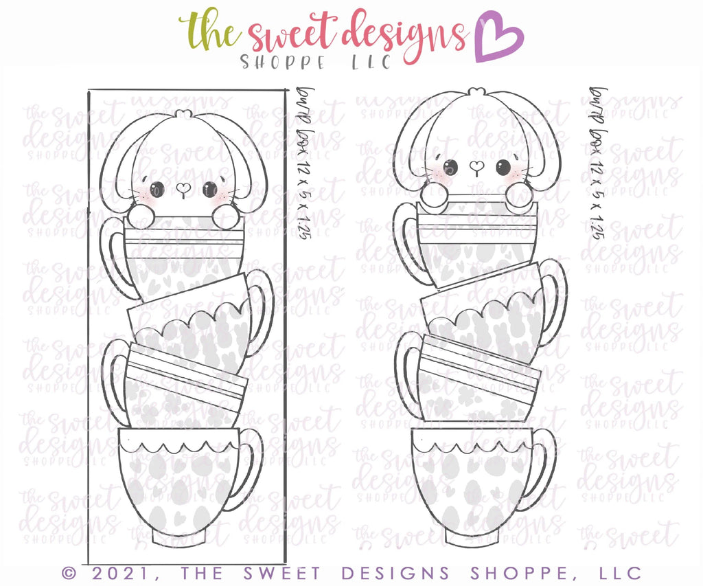 Cookie Cutters - BYO Easter Bunny in Cups Set - Cookie Cutters - The Sweet Designs Shoppe - TSDS - - ALL,Animal,Animals,Animals and Insects,Build your own,Cookie Cutter,Easter,Easter / Spring,Promocode,regular sets,set,sets