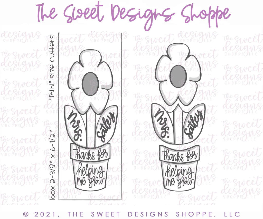 Cookie Cutters - BYO - Grow Flower in Pot - Set of 3 - Cookie Cutters - The Sweet Designs Shoppe - TSDS - - ALL,back to school,Cookie Cutter,Daisy,Flowers,garden,gardening,Grad,graduations,Leaves and Flowers,Nature,Nurse,Nurse Appreciation,Promocode,regular sets,School,School / Graduation,school supplies,set,STL,Teacher,Teacher Appreciation,Trees Leaves and Flowers,Woodlands Leaves and Flowers