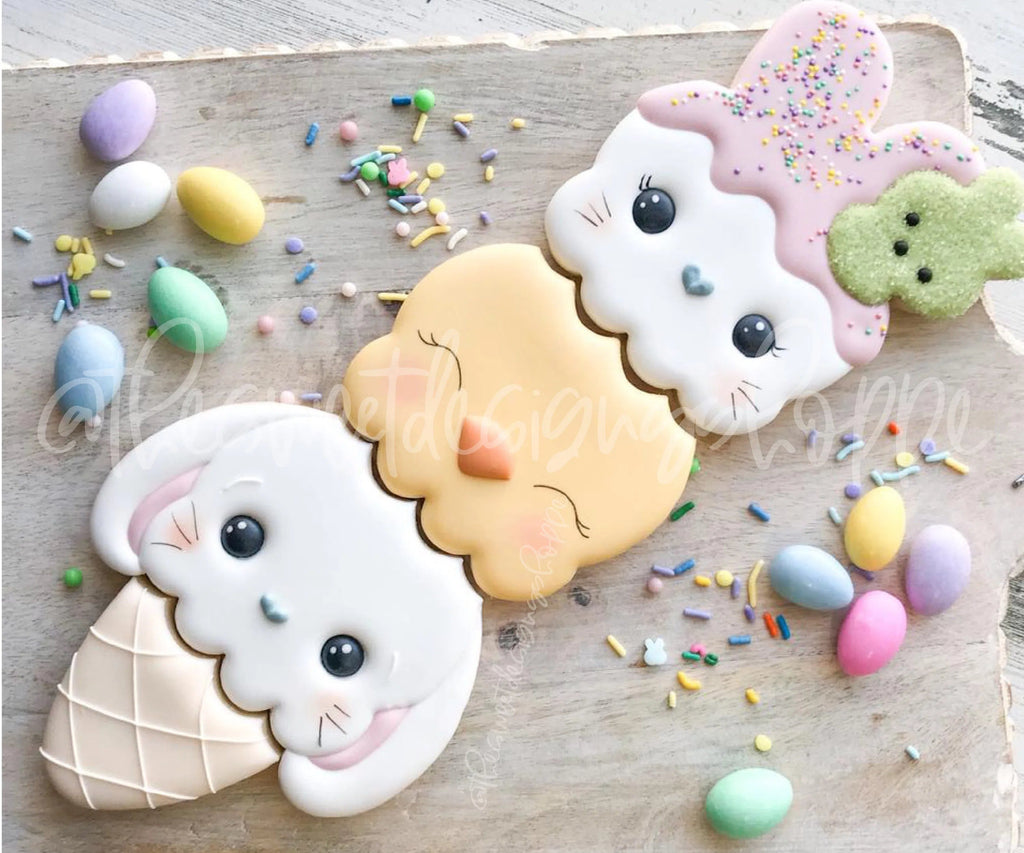 Cookie Cutters - BYO Ice Cream Easter Set - Cookie Cutters - Sweet Designs Shoppe - - ALL, Animal, Animals, Animals and Insects, Build your own, cone, Cookie Cutter, Easter / Spring, icecream, Mini Set, Mini Sets, Promocode, regular sets, set, sets, Spring