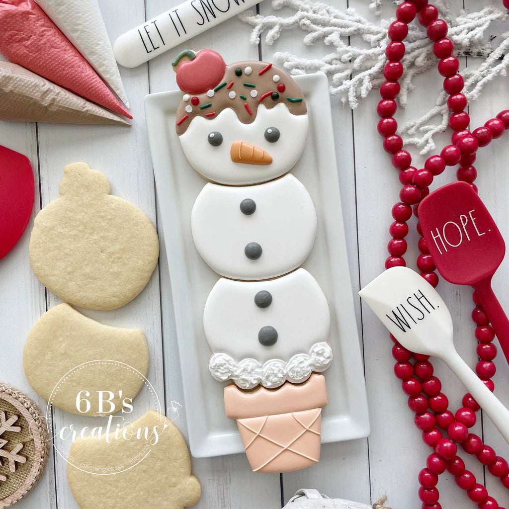 Cookie Cutters - BYO Ice Cream Snowman Set - Cookie Cutters - The Sweet Designs Shoppe - TSDS - - 6b,6bs,6bscreations,ALL,Brittany Geil,Build your own,Christmas,Christmas / Winter,cone,Cookie Cutter,Frosty,geil,icecream,Promocode,regular sets,set,sets,STL