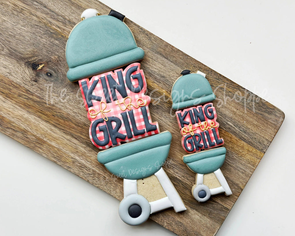 Cookie Cutters - BYO King of the Grill - Set of 3 - Cookie Cutters - The Sweet Designs Shoppe - TSDS - - ALL,Cookie Cutter,dad,Father,father's day,Food,Food and Beverage,Food beverages,grandfather,Promocode,regular sets,Set,sets,STL