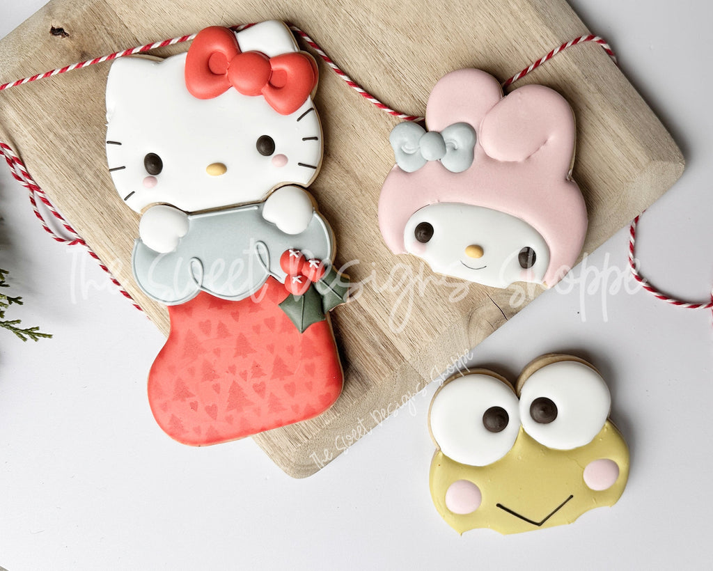 Cookie Cutters - BYO Kitty & Friends Christmas Stocking Set - Set of 4 - Cookie Cutters - The Sweet Designs Shoppe - - ALL, Christmas, Christmas / Winter, Christmas Cookies, Cookie Cutter, hello kitty, Kitty, Mini Sets, new, Promocode, regular sets, set, STL