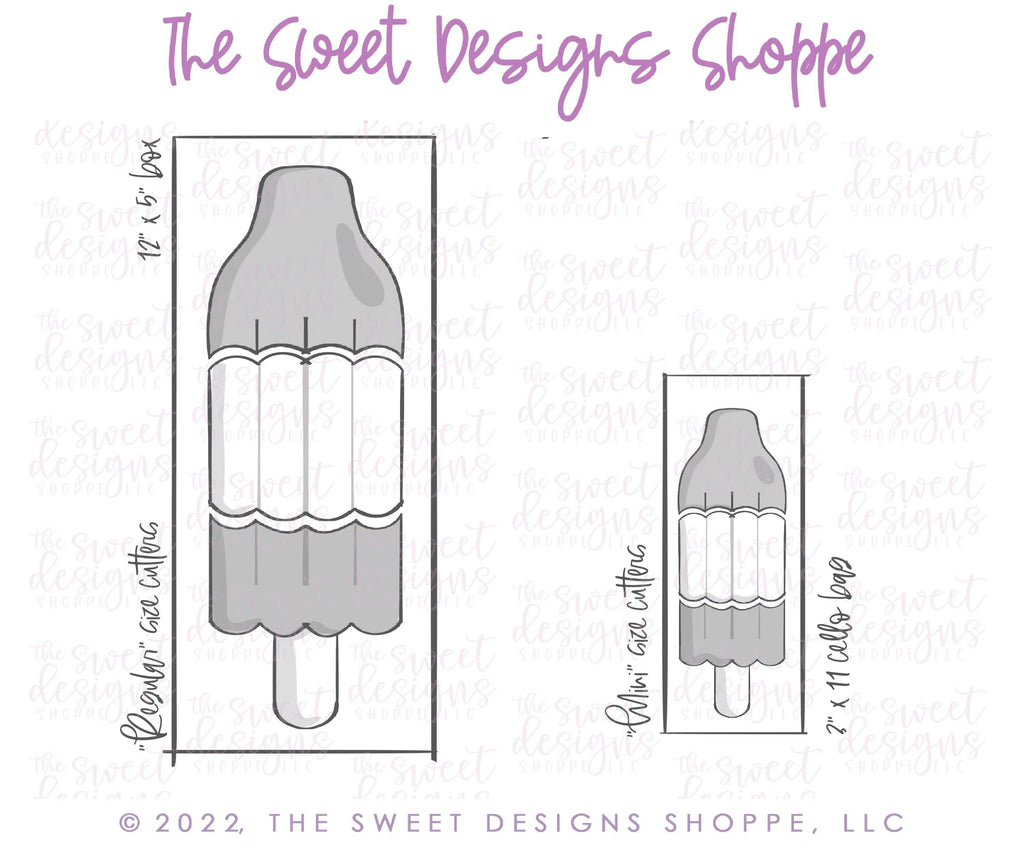 Cookie Cutters - BYO Popsicle - Set of 3 - Cookie Cutters - The Sweet Designs Shoppe - TSDS - - ALL,Birthday,Cookie Cutter,dad,dessert,Father,father's day,Food,Food and Beverage,Food beverages,grandfather,Promocode,regular sets,Set,sets,Summer,Sweet,Sweets