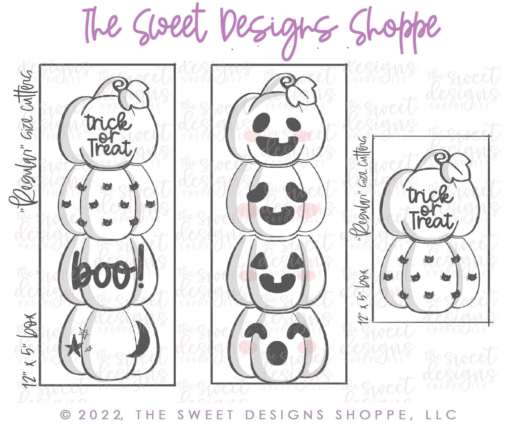 Cookie Cutters - BYO Pumpkin Tower - Set of 2 - Cookie Cutters - The Sweet Designs Shoppe - TSDS - - ALL,Build your own,Cookie Cutter,Fall Halloween,halloween,Halloween / Fall / Thanksgiving,Promocode,regular sets,set,sets,STL