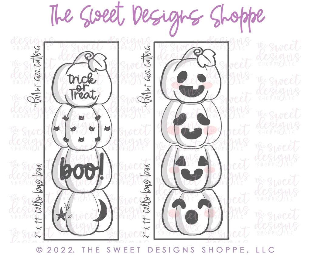 Cookie Cutters - BYO Pumpkin Tower - Set of 2 - Cookie Cutters - The Sweet Designs Shoppe - TSDS - - ALL,Build your own,Cookie Cutter,Fall Halloween,halloween,Halloween / Fall / Thanksgiving,Promocode,regular sets,set,sets,STL