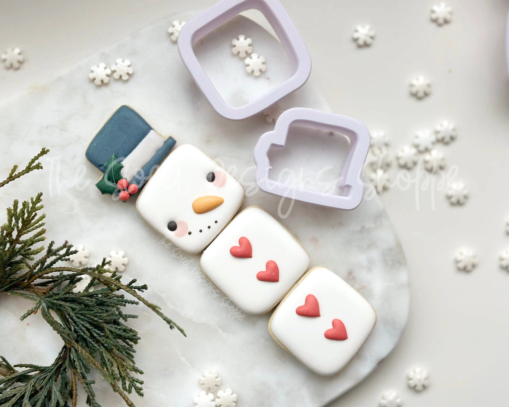 Cookie Cutters - BYO Snowman Cube - Set of 2 - Cookie Cutters - The Sweet Designs Shoppe - Set of 2 - Cutters - ALL, Christmas, Christmas / Winter, Christmas Cookies, Cookie Cutter, Frosty, Promocode, regular sets, Set, sets