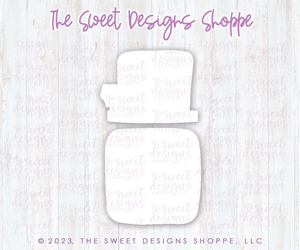 Cookie Cutters - BYO Snowman Cube - Set of 2 - Cookie Cutters - The Sweet Designs Shoppe - TSDS - - ALL,Christmas,Christmas / Winter,Christmas Cookies,Cookie Cutter,Frosty,Promocode,regular sets,Set,sets,STL