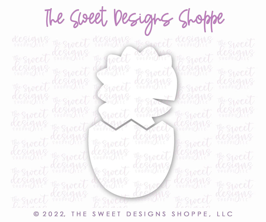 Cookie Cutters - BYO T-Rex in Egg - Set of 2 - Cookie Cutters - The Sweet Designs Shoppe - TSDS - - ALL,Animal,Animals,Animals and Insects,Build your own,Cookie Cutter,Easter,Easter / Spring,Promocode,regular sets,set,sets