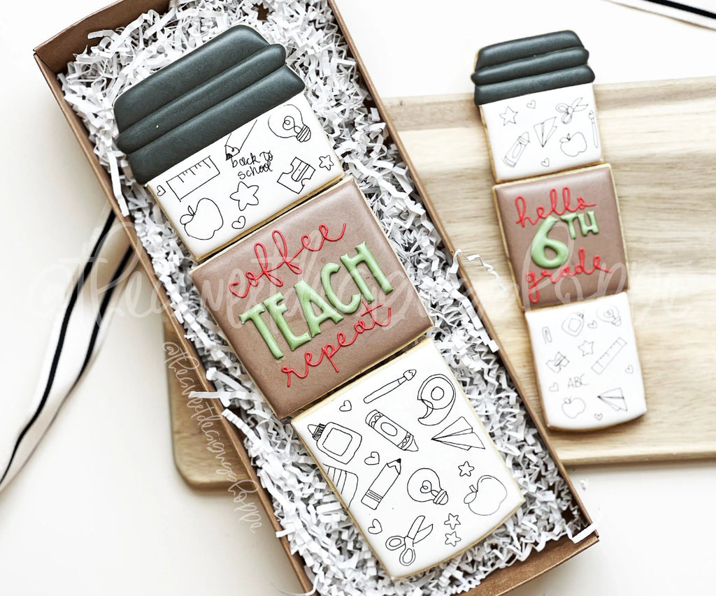 Cookie Cutters - BYO - Venti Coffee - Set of 3 - Cookie Cutters - The Sweet Designs Shoppe - TSDS - - ALL,back to school,Cookie Cutter,Nurse,Nurse Appreciation,Promocode,regular sets,School,School / Graduation,school supplies,set,Teacher,Teacher Appreciation