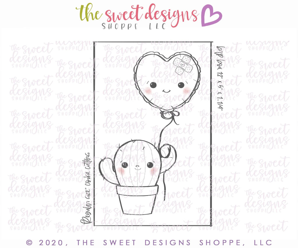 Cookie Cutters - Cactus and Heart Balloon Set - 2 Piece Set - Cookie Cutters - The Sweet Designs Shoppe - TSDS - - ALL,Cookie Cutter,Promocode,regular sets,set,sets,valentine,valentines