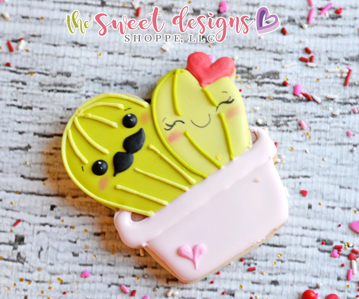 Cookie Cutters - Cactus Couple - Cookie Cutter - The Sweet Designs Shoppe - TSDS - - ALL,Cactus,Christmas,Christmas / Winter,Cookie Cutter,Heart,Hearts,Mexico,nature,Promocode,STL,Trees Leaves and Flowers,Valentine,Valentines,Valentines couples