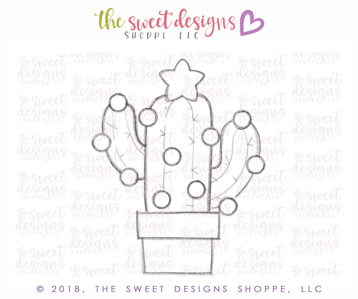 Cookie Cutters - Cactus Tree - Cookie Cutter - The Sweet Designs Shoppe - TSDS - - ALL,Cactus,Christmas / Winter,Cookie Cutter,Mexico,Nature,Promocode,STL,Trees Leaves and Flowers