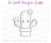 Cookie Cutters - Cactus with Flower and Heart v2 - Cookie Cutter - The Sweet Designs Shoppe - TSDS - - ALL,Cactus,Cookie Cutter,Heart,Leaves and Flowers,Mexico,Nature,Plant,Promocode,STL,Trees Leaves and Flowers,valentine,Valentines