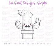 Cookie Cutters - Cactus with Heart v2 - Cookie Cutter - The Sweet Designs Shoppe - TSDS - - ALL,Cactus,Cookie Cutter,Heart,Mexico,Nature,Plant,Promocode,STL,Trees Leaves and Flowers,v2,valentine,Valentines