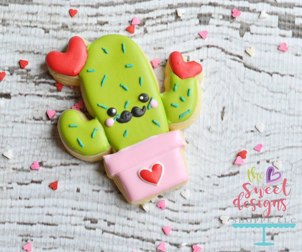 Cookie Cutters - Cactus with Heart v2- Cookie Cutter - The Sweet Designs Shoppe - TSDS - - ALL,Cactus,Cookie Cutter,Heart,Mexico,Nature,Plant,Promocode,Trees Leaves and Flowers,valentine,Valentines