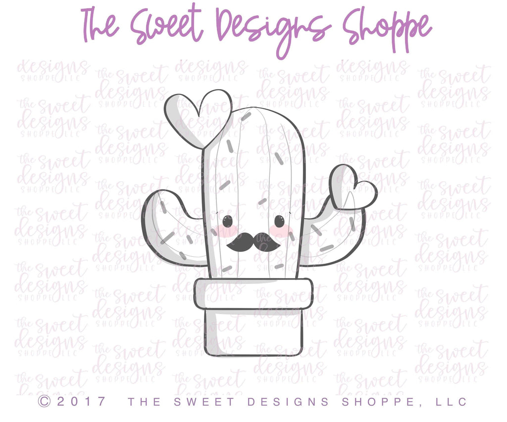 Cookie Cutters - Cactus with Heart v2- Cookie Cutter - The Sweet Designs Shoppe - - ALL, Cactus, Cookie Cutter, Heart, Mexico, Nature, Plant, Promocode, Trees Leaves and Flowers, valentine, Valentines