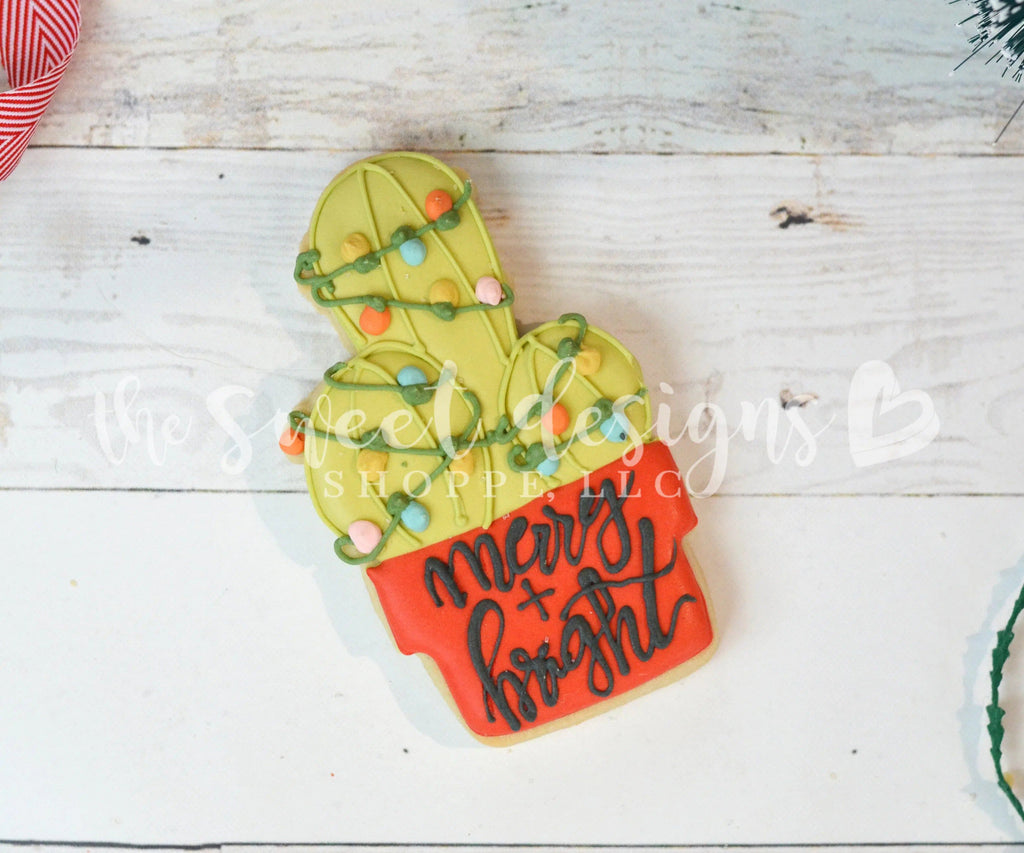 Cookie Cutters - Cactus with Lights - Cookie Cutter - The Sweet Designs Shoppe - TSDS - - ALL,Cactus,Christmas / Winter,Cookie Cutter,Mexico,Nature,Promocode,Trees Leaves and Flowers