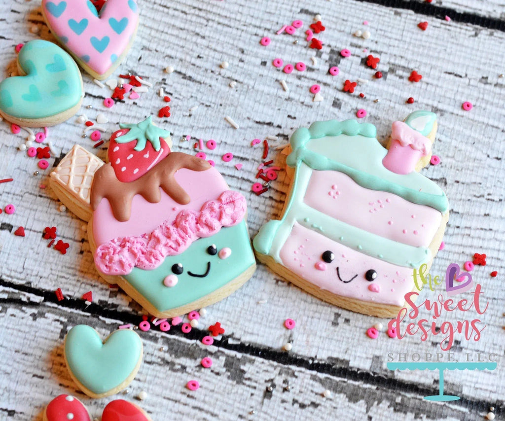 Cookie Cutters - Cake Slice v2 - Cookie Cutter - The Sweet Designs Shoppe - - 4th, 4th July, 4th of July, ALL, Birthday, cone, Cookie Cutter, Cute couple, Food, Food & Beverages, fourth of July, Ice Cream, icecream, Independence, Patriotic, Promocode, USA, valentine, Valentines