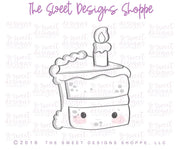Cookie Cutters - Cake Slice v2 - Cookie Cutter - The Sweet Designs Shoppe - TSDS - - 4th,4th July,4th of July,ALL,Birthday,cone,Cookie Cutter,Cute couple,Food,Food & Beverages,fourth of July,Ice Cream,icecream,Independence,Patriotic,Patriotric,Promocode,STL,USA,valentine,Valentines