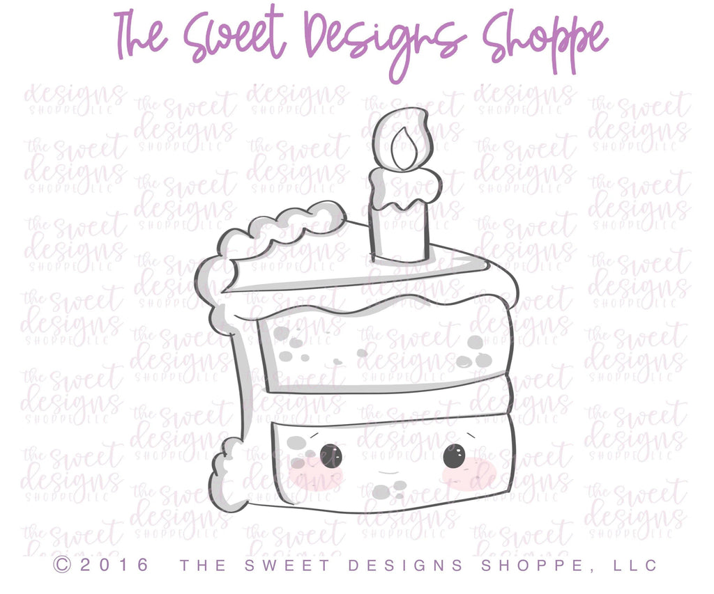 Cookie Cutters - Cake Slice v2 - Cookie Cutter - The Sweet Designs Shoppe - TSDS - - 4th,4th July,4th of July,ALL,Birthday,cone,Cookie Cutter,Cute couple,Food,Food & Beverages,fourth of July,Ice Cream,icecream,Independence,Patriotic,Promocode,USA,valentine,Valentines