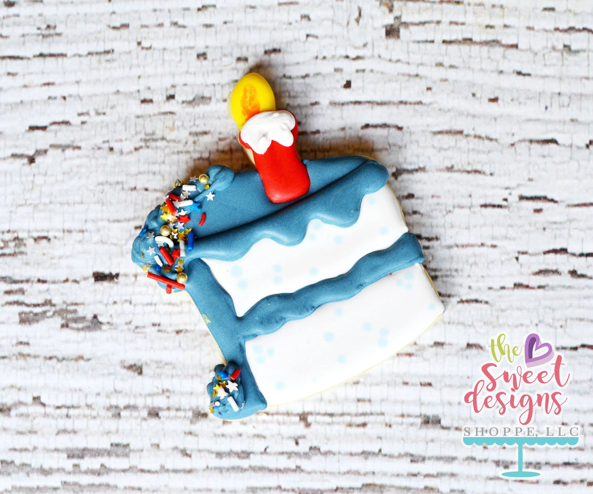 Cookie Cutters - Cake Slice v2 - Cookie Cutter - The Sweet Designs Shoppe - TSDS - - 4th,4th July,4th of July,ALL,Birthday,cone,Cookie Cutter,Cute couple,Food,Food & Beverages,fourth of July,Ice Cream,icecream,Independence,Patriotic,Patriotric,Promocode,STL,USA,valentine,Valentines