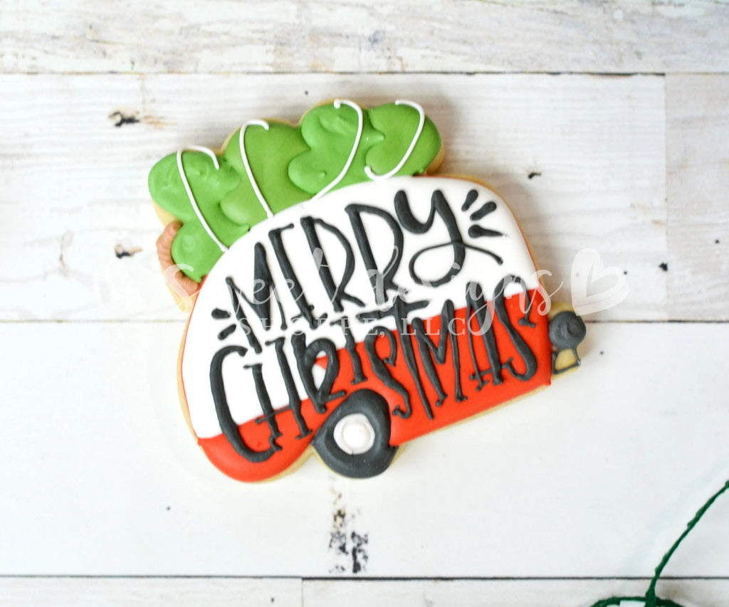 Cookie Cutters - Camper with Christmas Tree v2- Cookie Cutter - The Sweet Designs Shoppe - TSDS - - ALL,camp,Camping,Christmas,Christmas / Winter,Cookie Cutter,Hobbies and Camping,Nature,Promocode,transportation,Trees