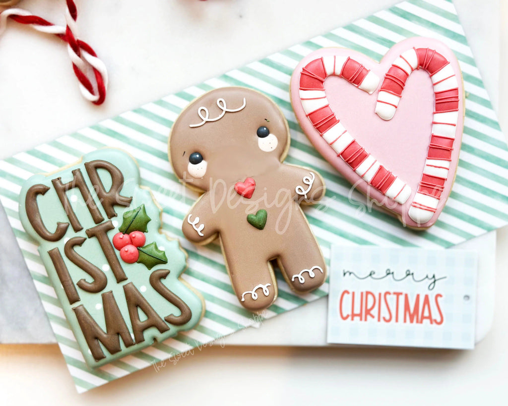 Cookie Cutters - Candy Cane, GingerBoy, Christmas Plaque Set - Cookie Cutters set - Set of 3 - Cookie Cutters - The Sweet Designs Shoppe - TSDS - - abc,ALL,Christmas,Christmas / Winter,Cookie Cutter,Ginger boy,ginger bread,Ginger girl,Ginger set,Gingerboy,gingerbread,gingerbread man,Gingergirl,Mini Sets,Promocode,regular sets,set