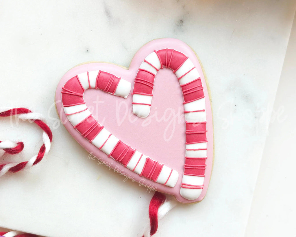 Cookie Cutters - Candy Cane Heart - Cookie Cutter - The Sweet Designs Shoppe - - ALL, CandyCane, Christmas, Christmas / Winter, Christmas Cookies, Cookie Cutter, Love, Promocode, Sweets