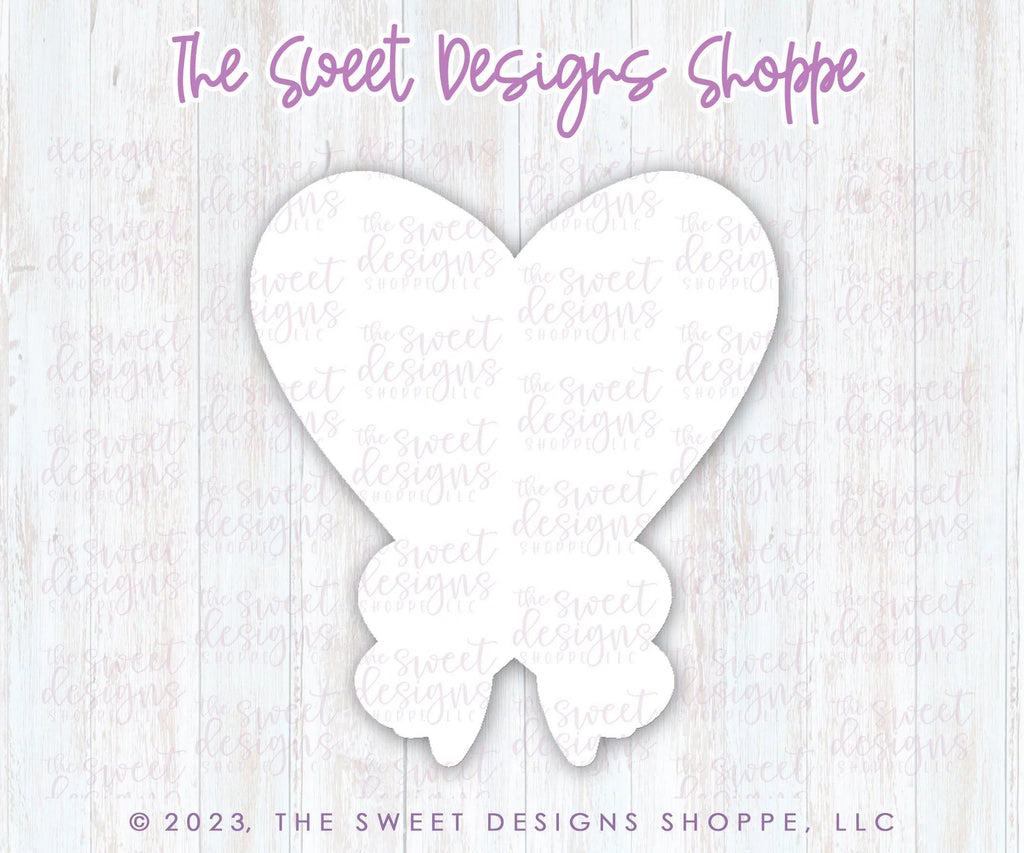 Cookie Cutters - Candy Cane Heart with Bow - Cookie Cutter - The Sweet Designs Shoppe - TSDS - - ALL,CandyCane,Christmas,Christmas / Winter,Christmas Cookies,Cookie Cutter,Love,Promocode,Sweets