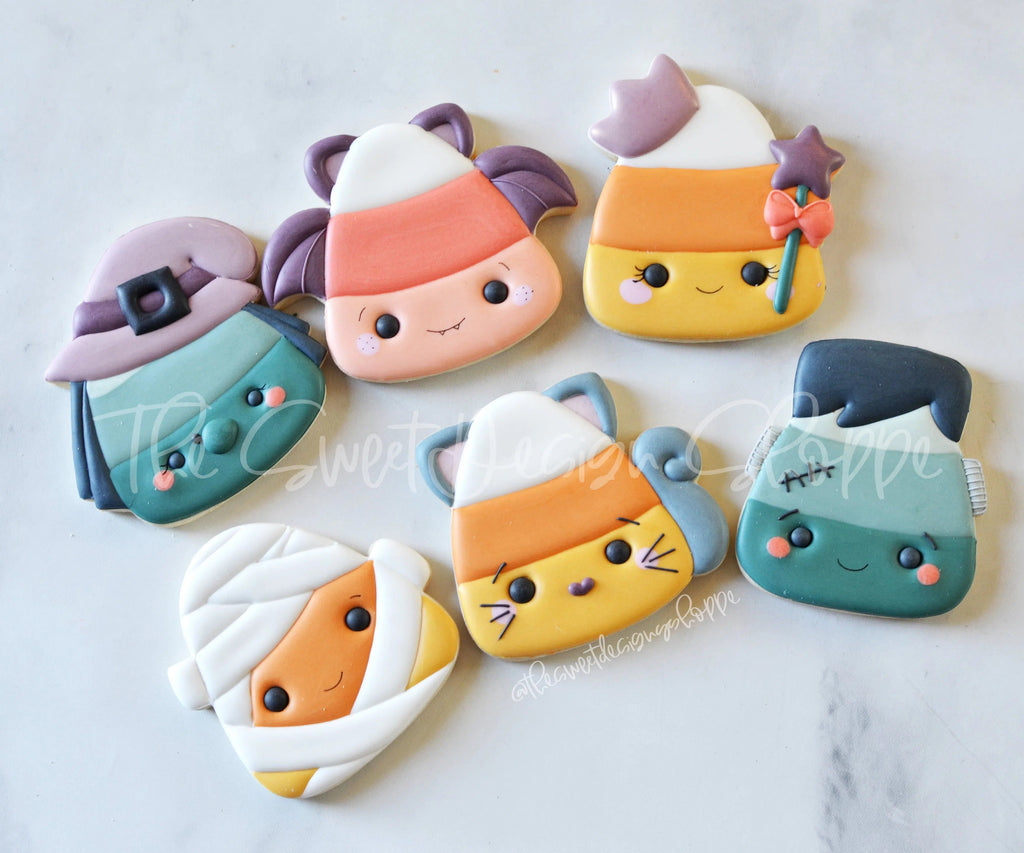 Cookie Cutters - Candy Corn Halloween Set - Set of 6 Cookie Cutters - The Sweet Designs Shoppe - TSDS - - ALL,Cookie Cutter,halloween,Halloween set,Halloween Sets,Mini Sets,Promocode,regular sets,set,STL