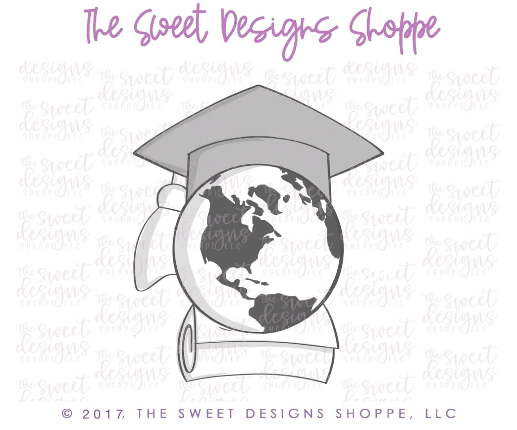 Cookie Cutters - Cap and Diploma Monogram Plaque V2 - Cookie Cutter - Sweet Designs Shoppe - - ALL, celebration, Cookie Cutter, Customize, Grad, graduations, Plaque, Promocode, School / Graduation