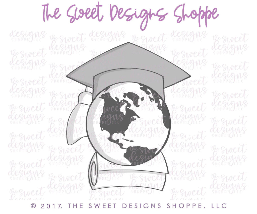 Cookie Cutters - Cap and Diploma Monogram Plaque V2 - Cookie Cutter - The Sweet Designs Shoppe - TSDS - - ALL,celebration,Cookie Cutter,Customize,Grad,graduations,Plaque,Promocode,School / Graduation