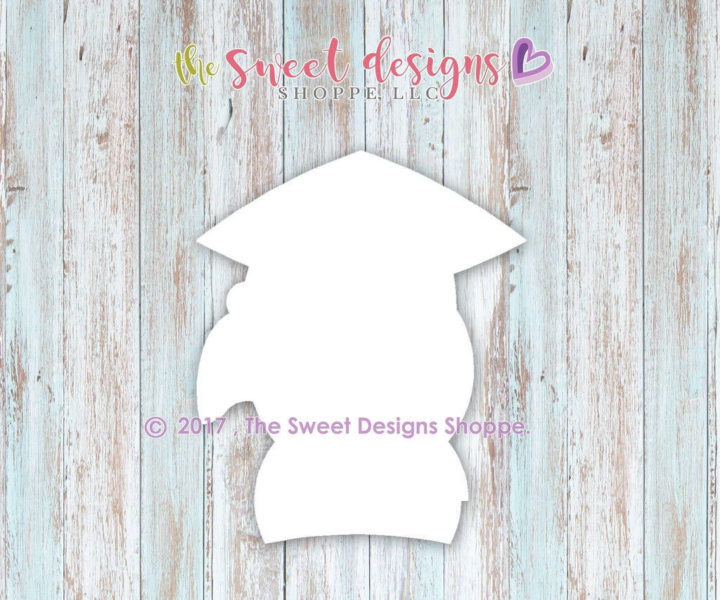 Cookie Cutters - Cap and Diploma Monogram Plaque V2 - Cookie Cutter - The Sweet Designs Shoppe - TSDS - - ALL,celebration,Cookie Cutter,Customize,Grad,graduations,Plaque,Promocode,School / Graduation