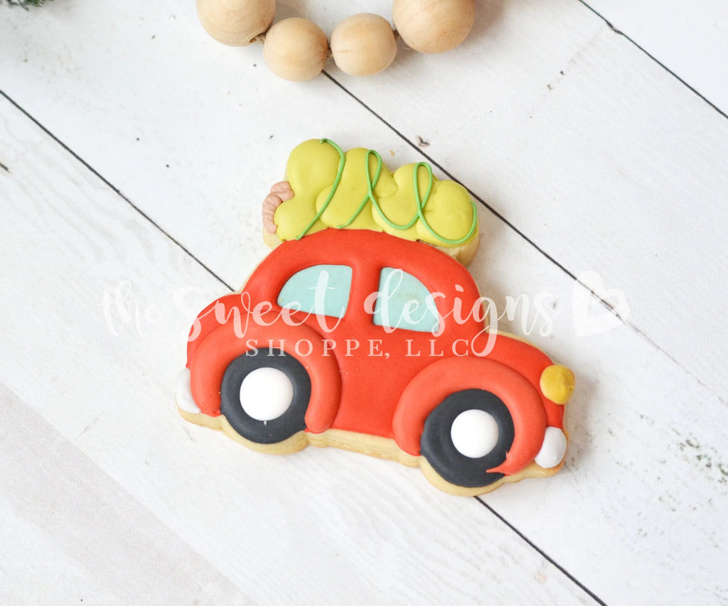 Cookie Cutters - Car with Christmas Tree - Cookie Cutter - Sweet Designs Shoppe - - 2018, ALL, Christmas, Christmas / Winter, christmas collection 2018, Cookie Cutter, Nature, Promocode, transportation, Trees, Winter