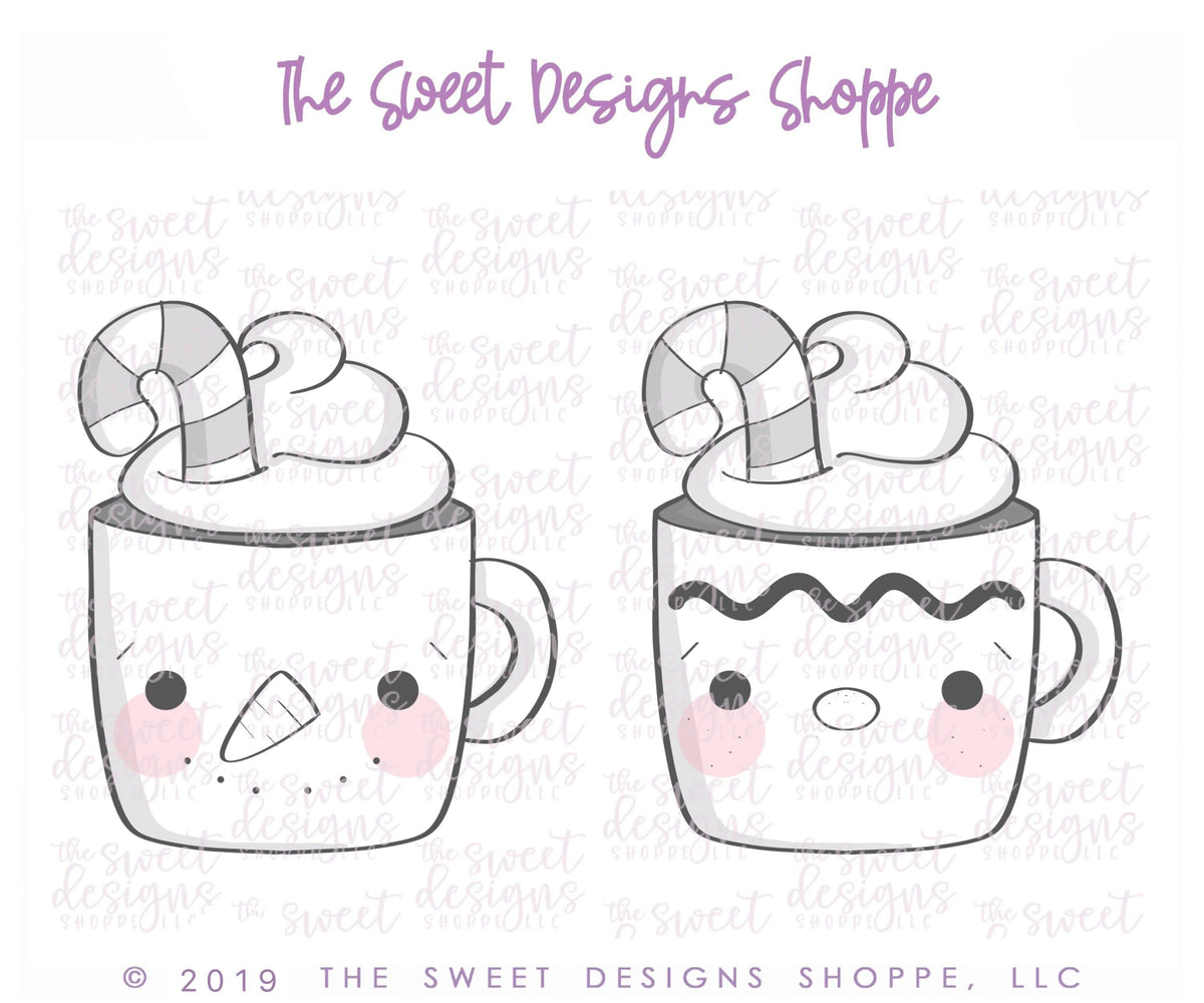 Cookie Cutters - Caramel Coffee - Cookie Cutter - The Sweet Designs Shoppe - TSDS - - ALL,candy cane mug,Christmas,Christmas / Winter,Coffee,Cookie Cutter,Fall,Fall / Thanksgiving,Food,Food & Beverages,Food and Beverage,mug,mugs,Promocode,STL