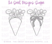 Cookie Cutters - Carrot for Coquette Platter - Cookie Cutter - The Sweet Designs Shoppe - TSDS - - ALL,Carrot,Carrot Platter,Cookie Cutter,Coquette Carrot,Easter,Easter / Spring,Fruits and Vegetables,Promocode,STL,Vegetable