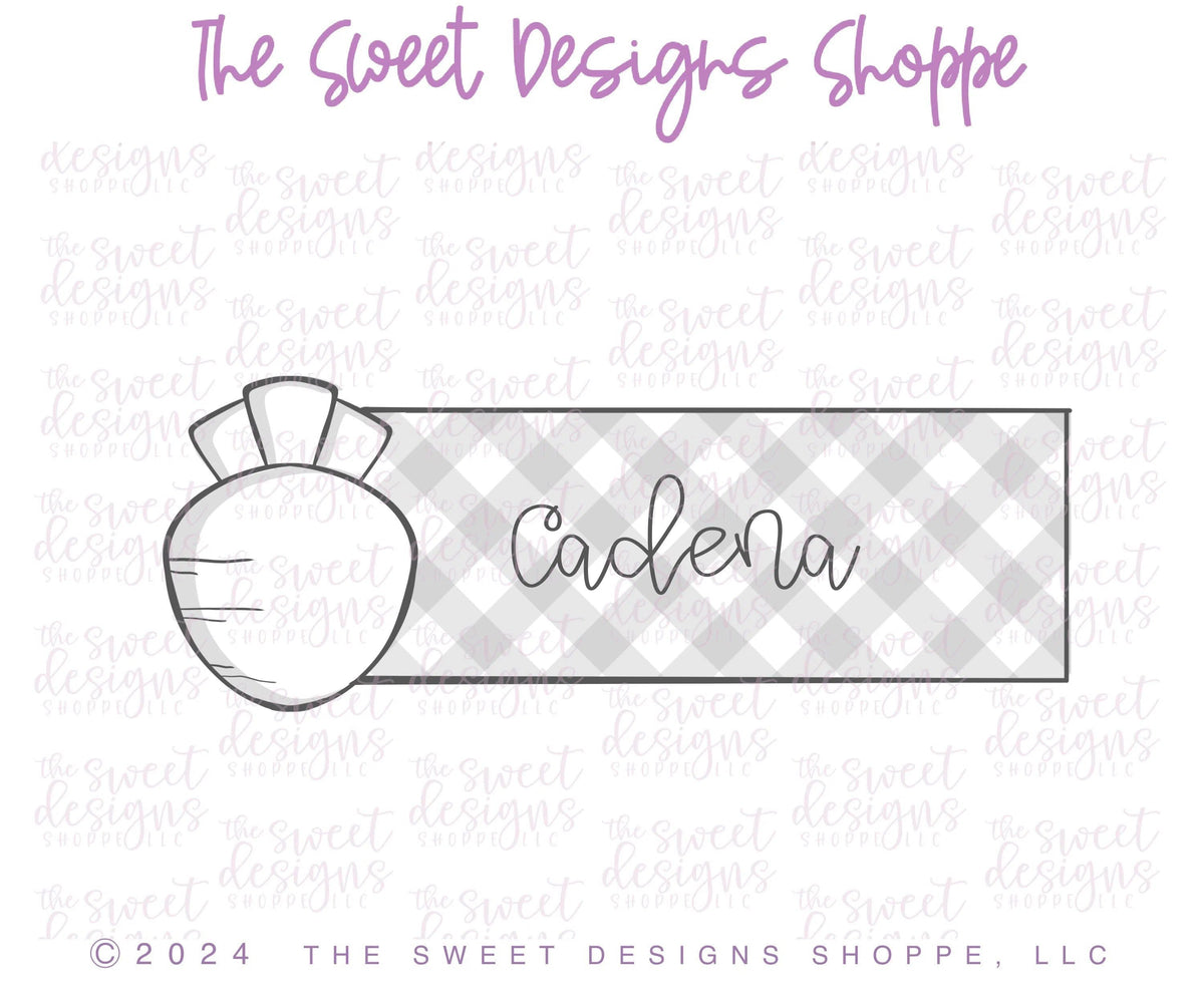 Cookie Cutters - Carrot Tag - Cookie Cutter - The Sweet Designs Shoppe - TSDS - - ALL,Carrot,Cookie Cutter,Easter,Easter / Spring,Fruits and Vegetables,Plaque,Plaques,PLAQUES HANDLETTERING,Promocode,Vegetable